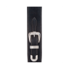 D'Addario 25LBB00 Belt Buckle Leather Guitar Strap Black